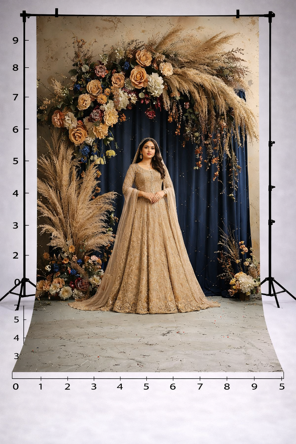 BOHEMIAN SWEEP PAMPAS FRAME - PRINTED BACKDROPS