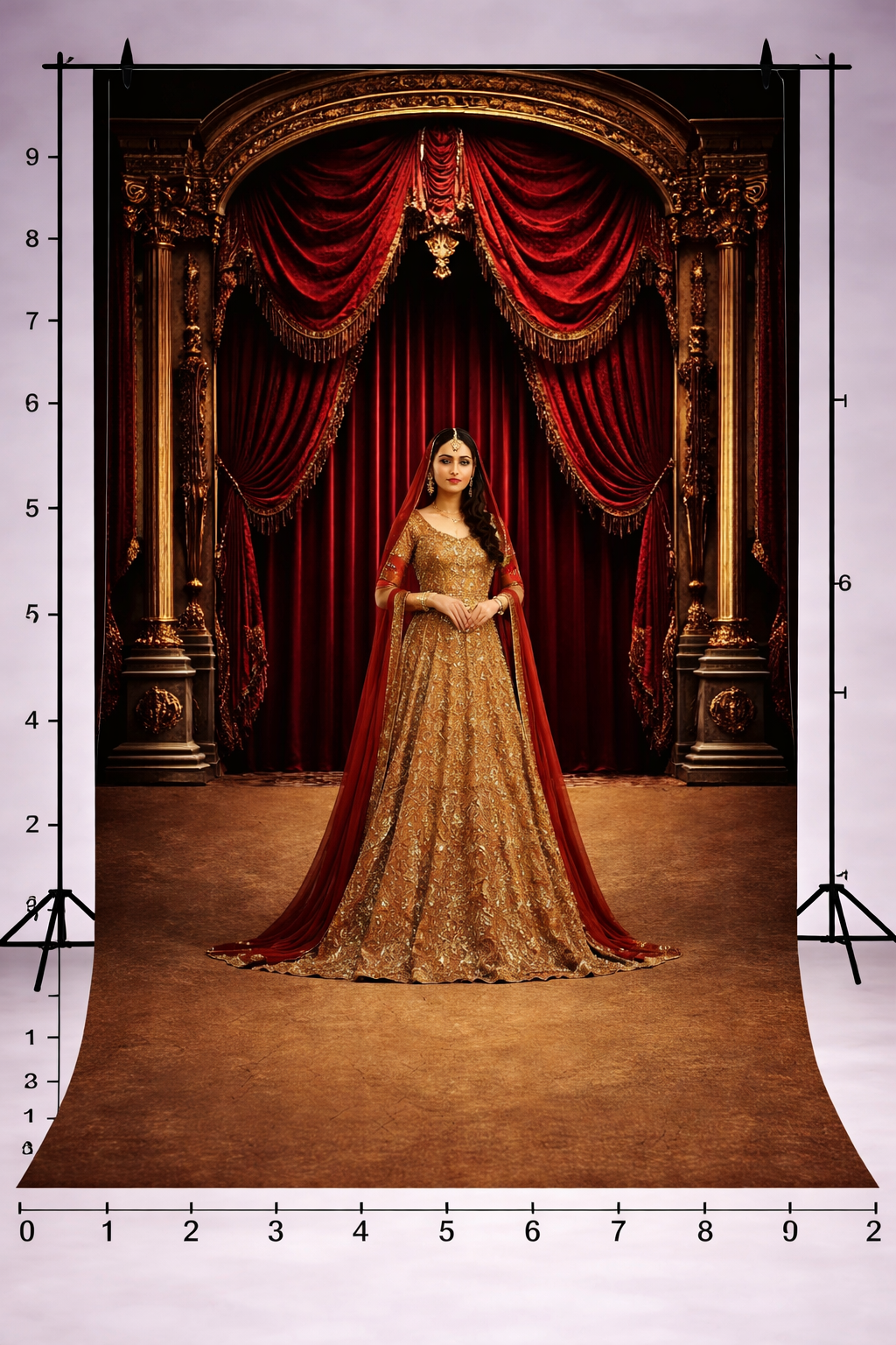 ELEGANT THEATRE STAGE CURTAIN - PRINTED BACKDROPS