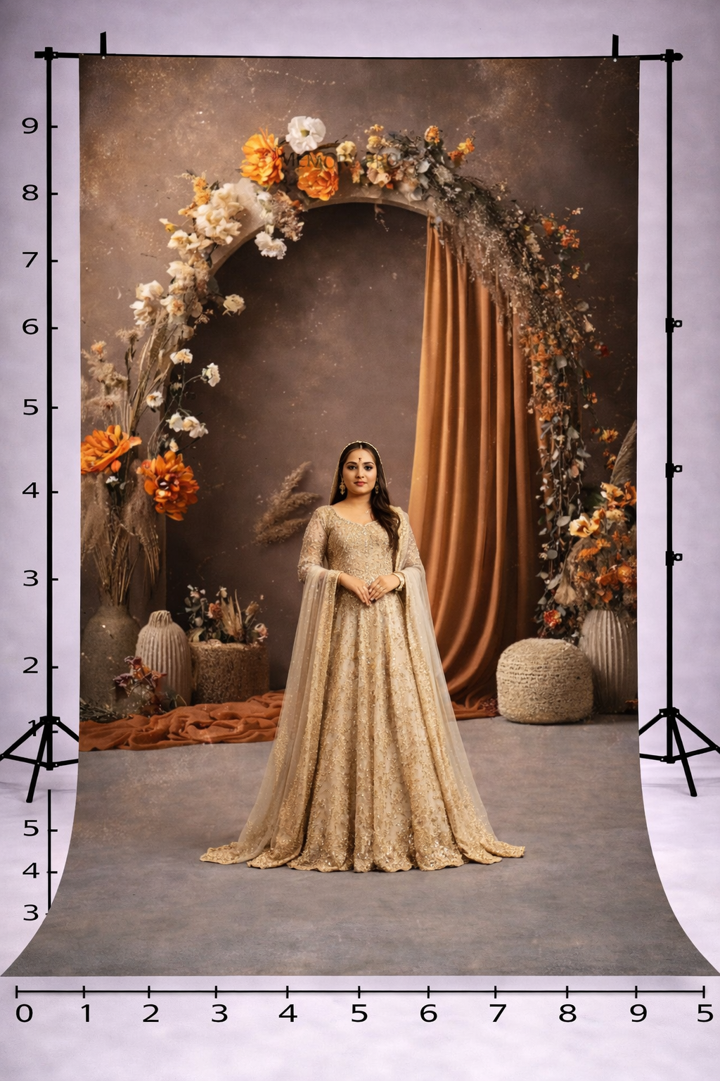 AUTUMN FLORAL ARCH - PRINTED BACKDROP