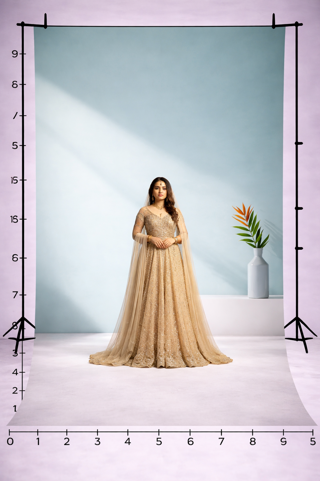 SKY BLUE MODERN MINIMAL - PRINTED BACKDROP