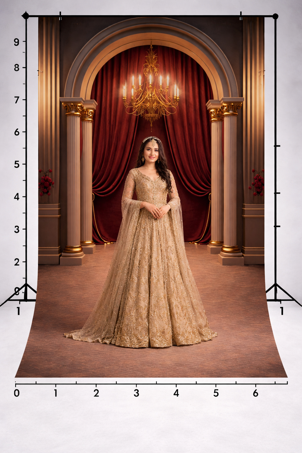 ROYAL HALLWAY - PRINTED BACKDROP