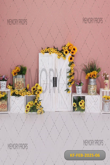 PASTEL SUNFLOWER GARDEN - KIDS WITH FLOOR BACKDROP