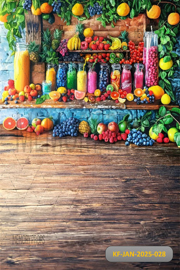 SUMMER COLOURFUL FRUIT SHOP - KIDS WITH FLOOR BACKDROP
