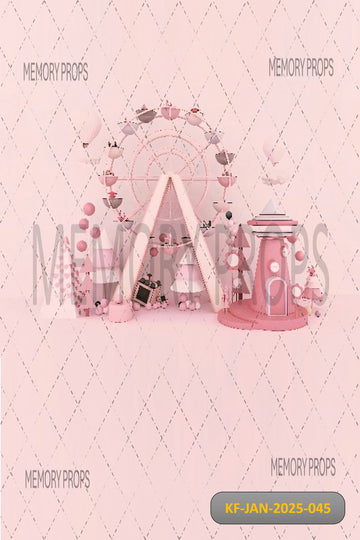 SPRING LAWN FERRIS WHEEL - KIDS WITH FLOOR BACKDROP