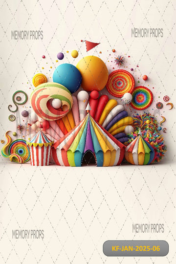 CANDY CIRCUS WORLD – KIDS WITH FLOOR BACKDROP