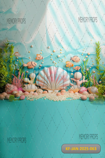 BLUE SEA THEMED - KIDS WITH FLOOR BACKDROP