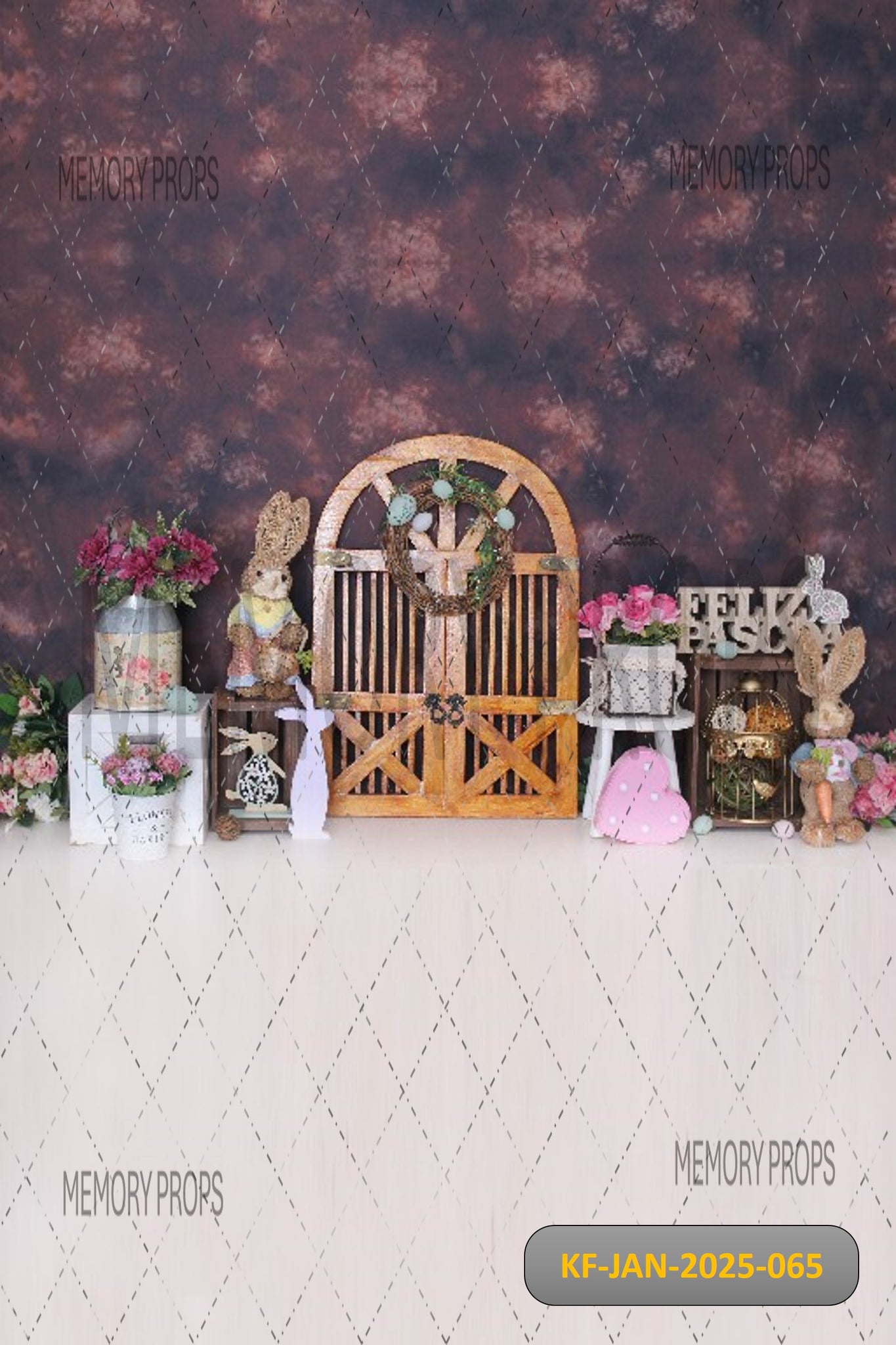 RUSTIC EASTER BARN - KIDS WITH FLOOR BACKDROP