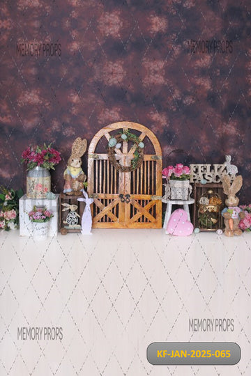 RUSTIC EASTER BARN - KIDS WITH FLOOR BACKDROP