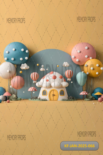 PASTEL FAIRY MUSHROOM LAND - KIDS WITH FLOOR BACKDROP