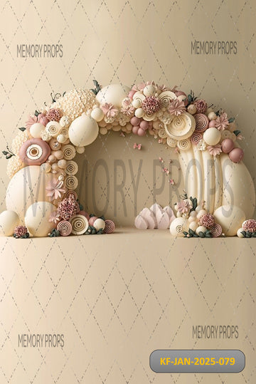 CREAM FLORAL WHIMSY – KIDS WITH FLOOR BACKDROP