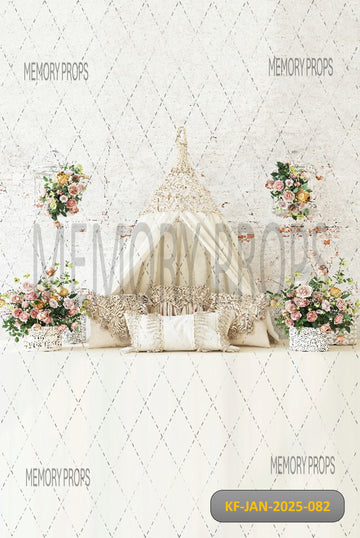 VINTAGE FLORAL CANOPY – KIDS WITH FLOOR BACKDROP