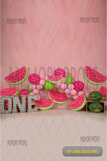 LEOWEFOWA WATERMELON - KIDS WITH FLOOR BACKDROP