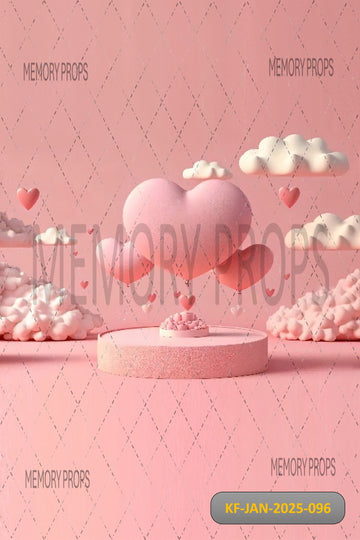 PINK HEART - KIDS WITH FLOOR BACKDROP