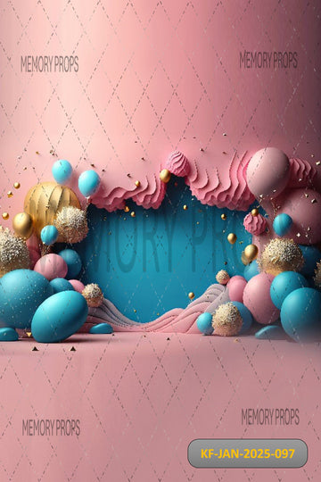 BALLOON BURST CELEBRATION - KIDS WITH FLOOR BACKDROP