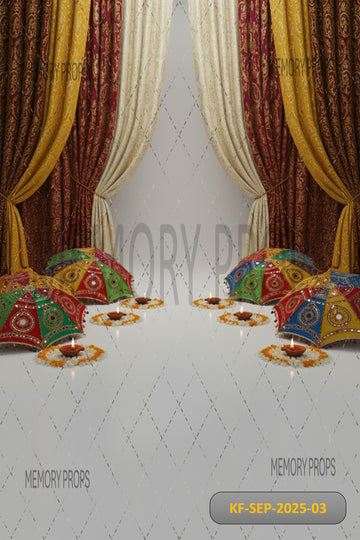 TRADITIONAL UMBRELLA DECOR - KIDS WITH FLOOR BACKDROP