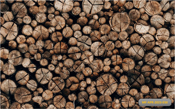 RUSTIC LOG PILE - PRINTED BACKDROP