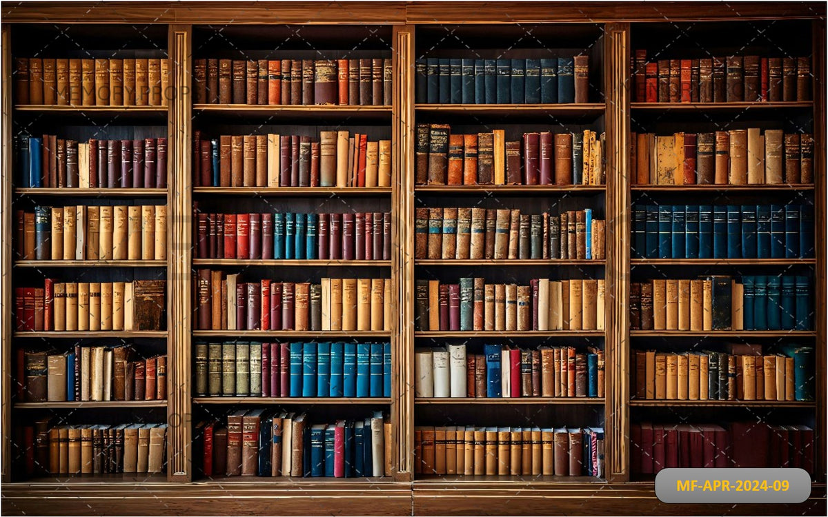 Library Shelf Texture Library Shelves And Books Wooden Texture Backdrops