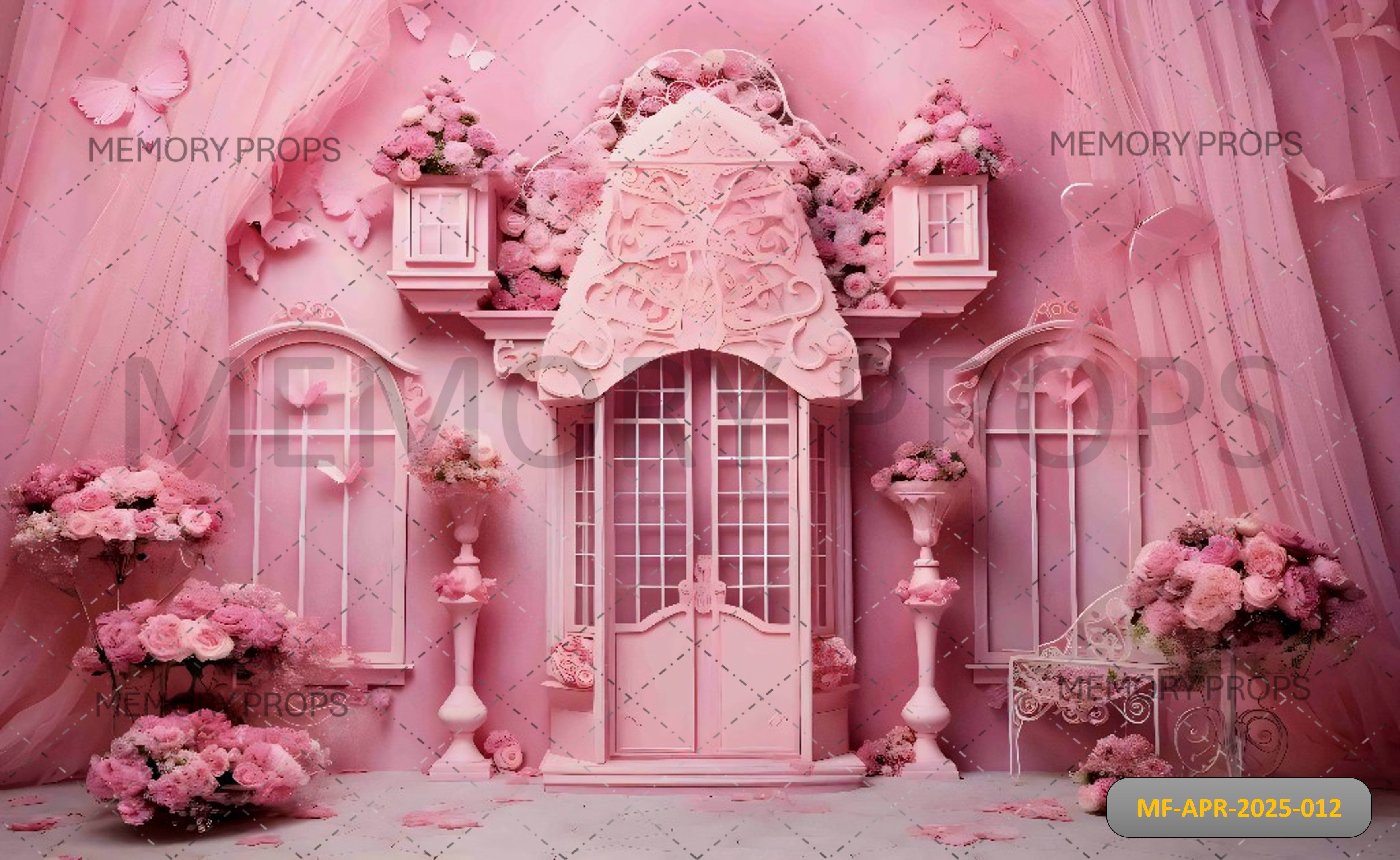 Pink Theme Excellence Printed Backdrop
