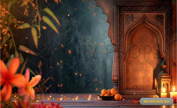 TRADITIONAL ARCH WITH FLOWERS - PRINTED BACKDROP