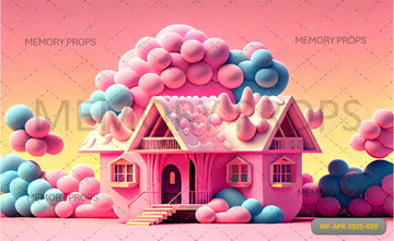 PINK CANDY HOUSE - PRINTED BACKDROP