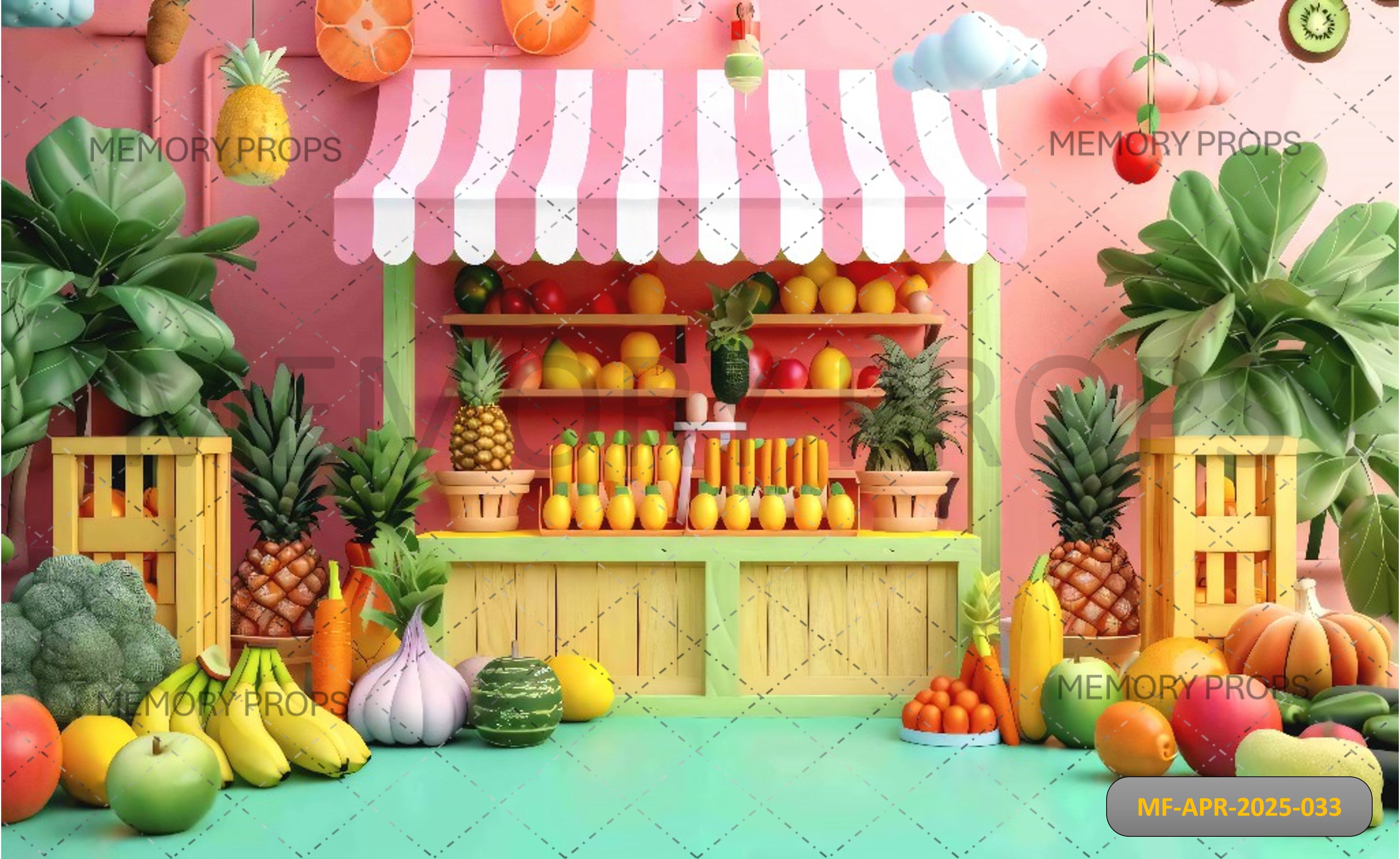 Fruit Fair Printed Backdrop