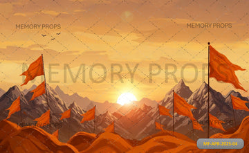 GRAND HINDU TEMPLE - PRINTED BACKDROP