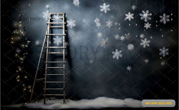 SNOWFLAKE WINTER - PEINTED BACKDROP