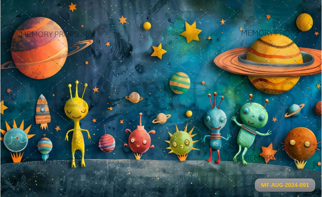 SPACE THEME + GREEN TEXTURE BACKDROPS