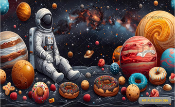 ASTRONAUT FRIENDS GALAXY - PRINTED BACKDROP