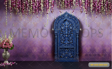 BLUE DOOR OF SERENITY - PRINTED BACKDROP