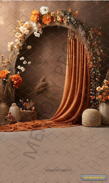 AUTUMN FLORAL ARCH - PRINTED BACKDROP