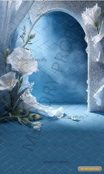 WINTER BLUE ARCH - PRINTED BACKDROP