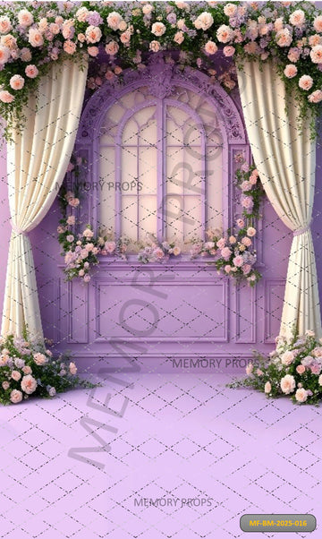 ROMANTIC LAVENDER WINDOW - PRINTED BACKDROP