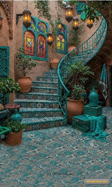 MOROCCAN COURTYARD - PRINTED BACKDROP