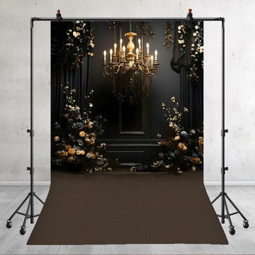 ELEGANT DARK FLORAL - PRINTED BACKDROP