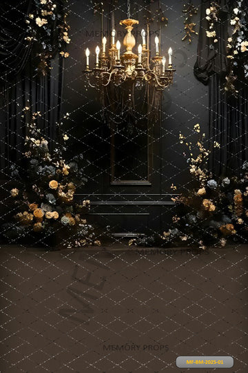 ELEGANT DARK FLORAL - PRINTED BACKDROP