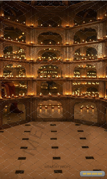 TRADITIONAL INDIAN DIYA WALL - PRINTED BACKDROP