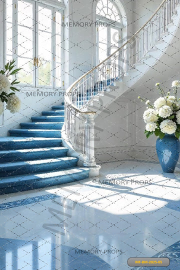 ELEGANT BALLROOM STAIRCASE - PRINTED BACKDROP