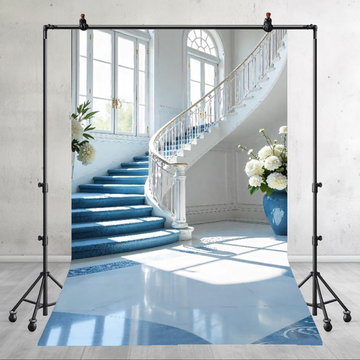 ELEGANT BALLROOM STAIRCASE - PRINTED BACKDROP