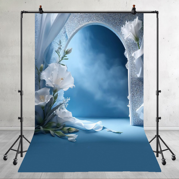 WINTER BLUE ARCH - PRINTED BACKDROP