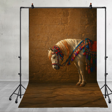 TRADITIONAL FESTIVAL HORSE WALL - PRINTED BACKDROP