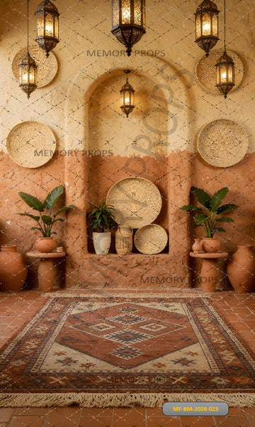 BOHEMIAN MOROCCAN ARCH WALL - PRINTED BACKDROP