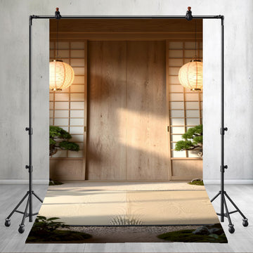 JAPANESE SHOJI DOOR ZEN GARDEN - PRINTED BACKDROP