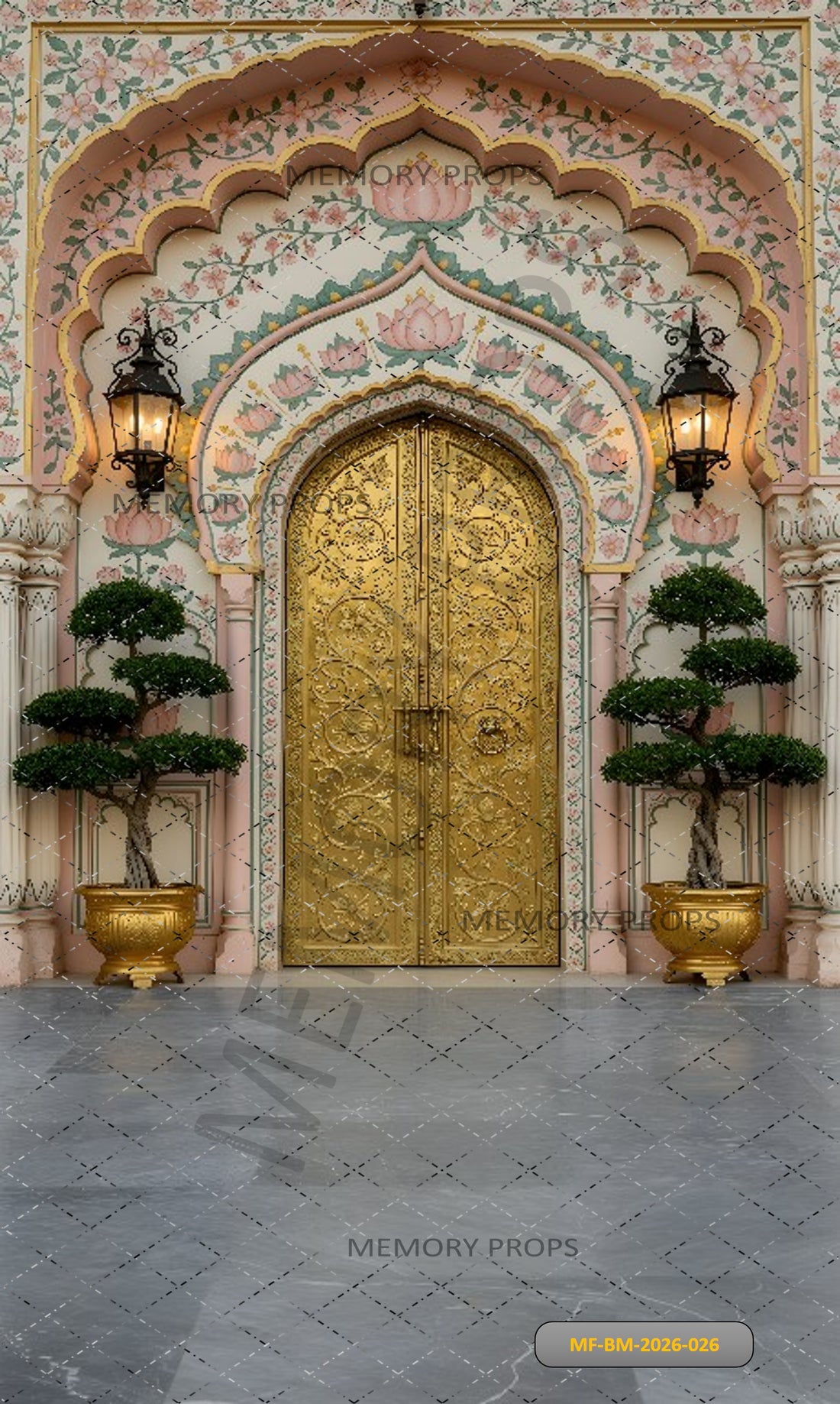 ROYAL JAIPUR PALACE GOLDEN DOOR  - PRINTED BACKDROP