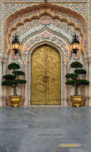ROYAL JAIPUR PALACE GOLDEN DOOR  - PRINTED BACKDROP
