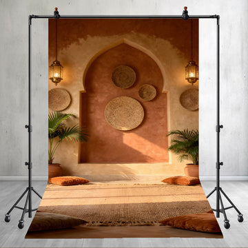 BOHEMIAN MOROCCAN ARCH WALL SEATING - PRINTED BACKDROP