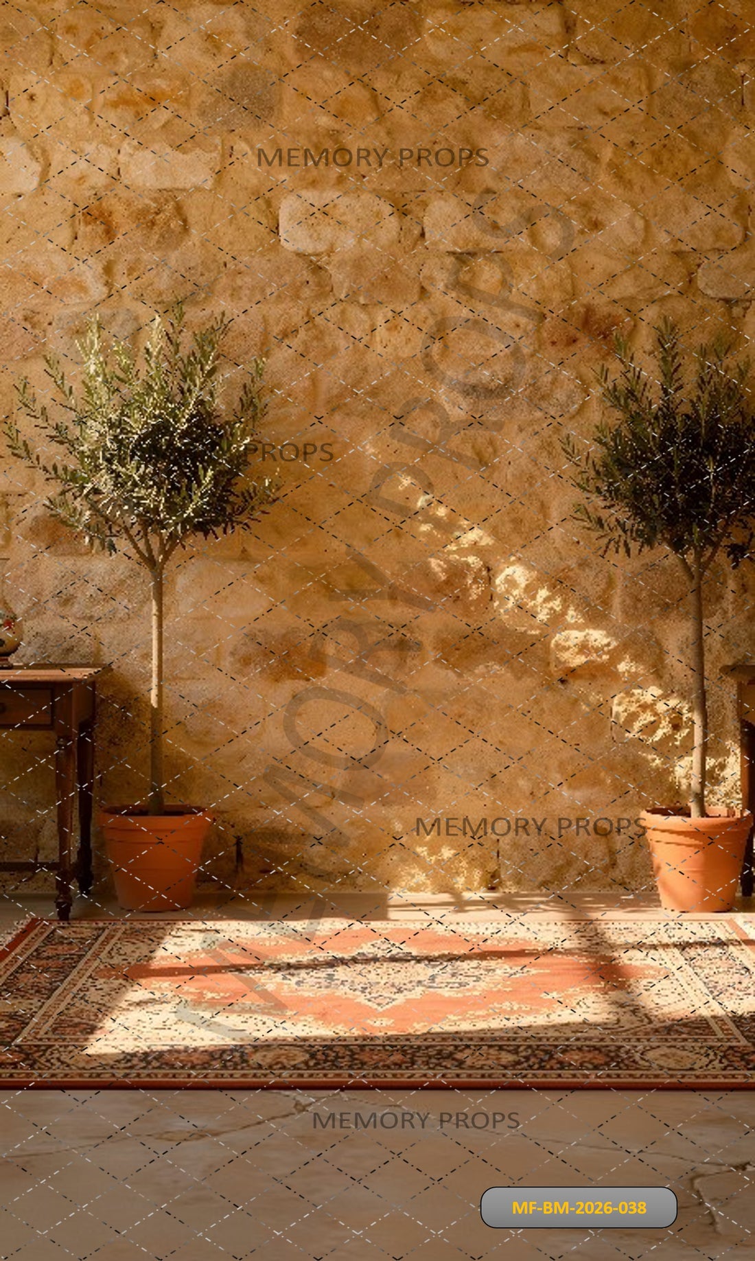 BOHO TROPICAL RESORT STONE WALL RUG PRINTED BACKDROP