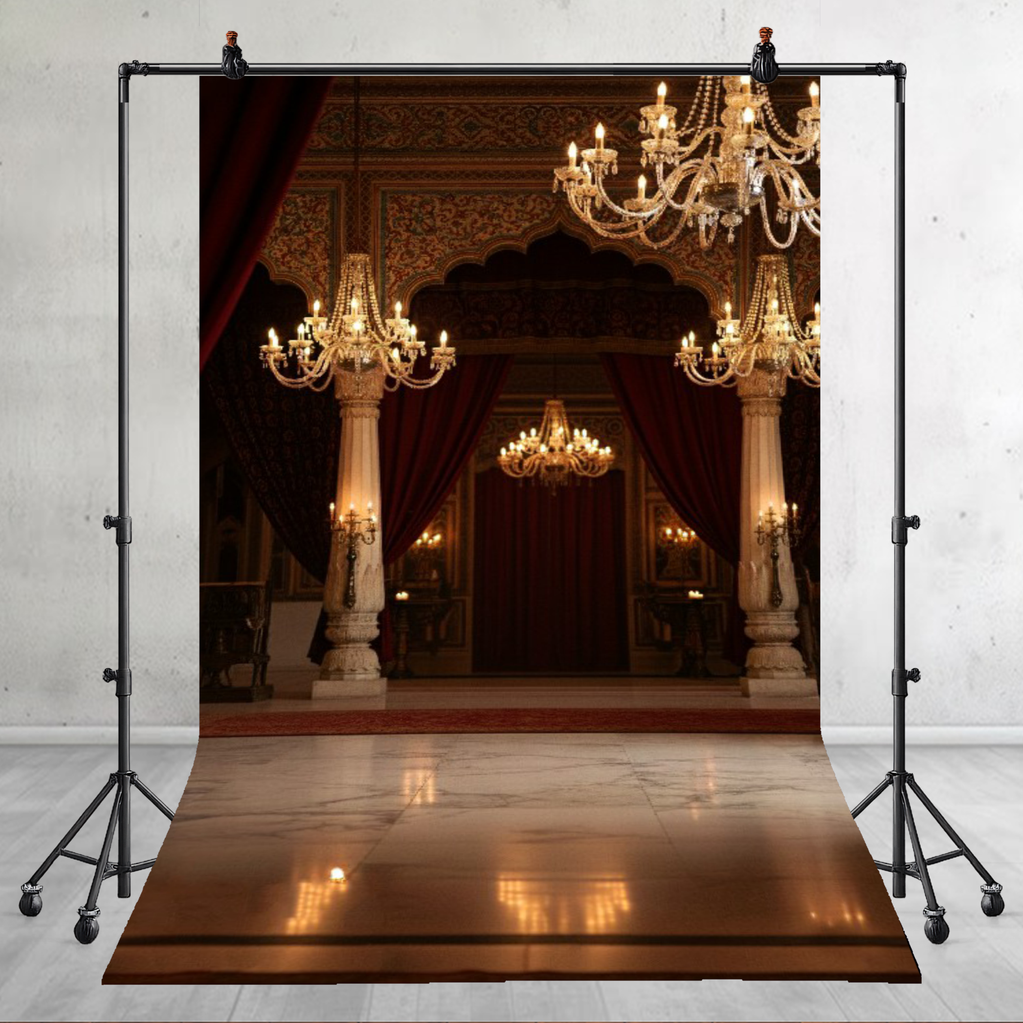Majestic Palace Hallway Printed Backdrop
