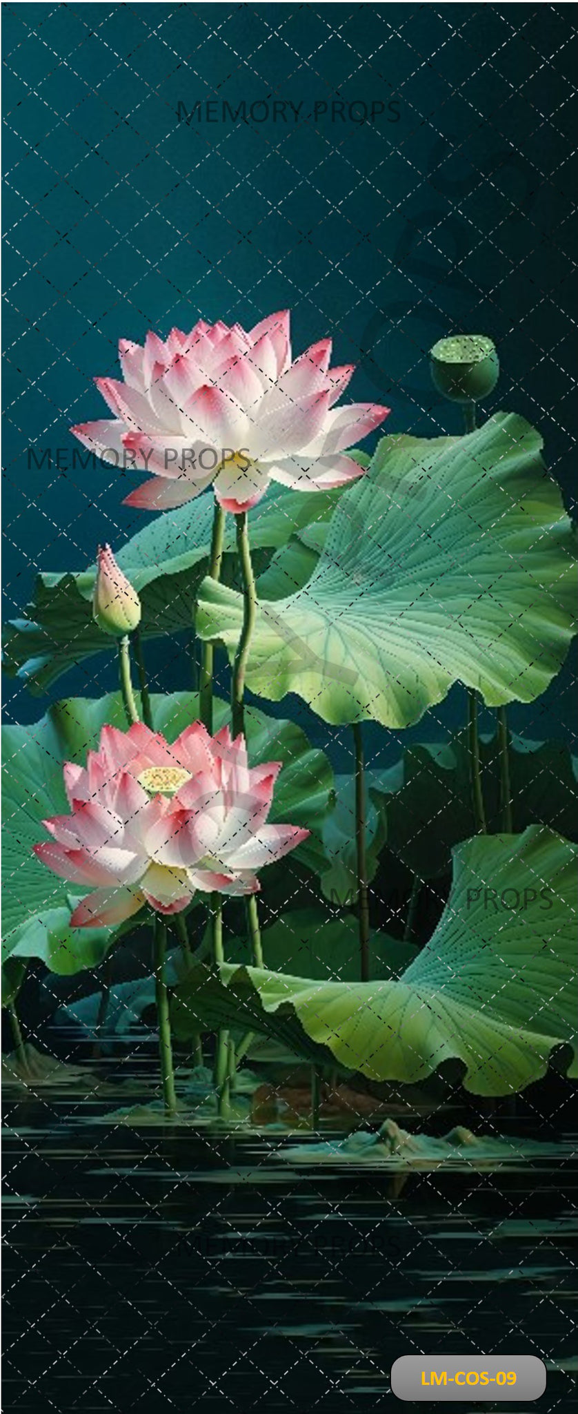 ELEGANT LOTUS BLOSSOM - PRINTED BACKDROP