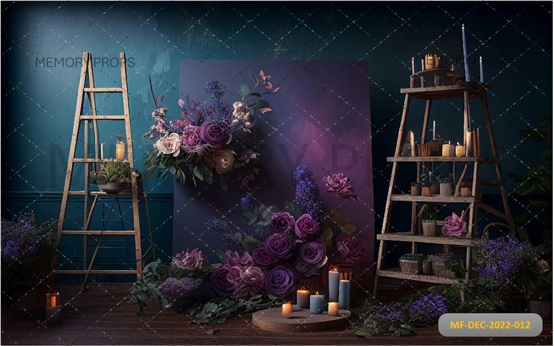 PURPLE CANDLE + WOODEN TEXTURE BACKDROPS